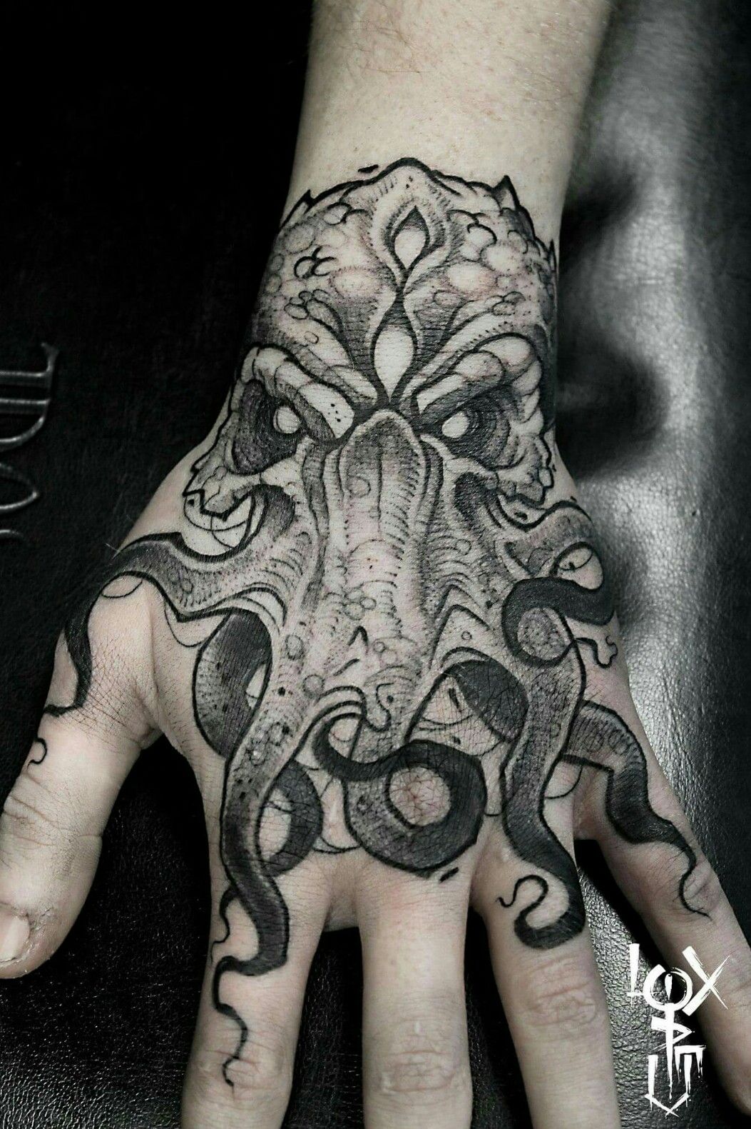 Blackwork Kraken Shoulder Tattoo  TATTOOGOTO