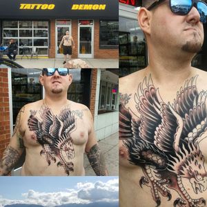 Flamingos fly west! Great start on this eagle a coiuple months ago in Colorado, working out of Tattoo demon