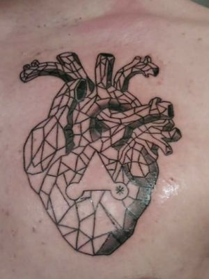 Anatomical heart with family tree symbol for brothers