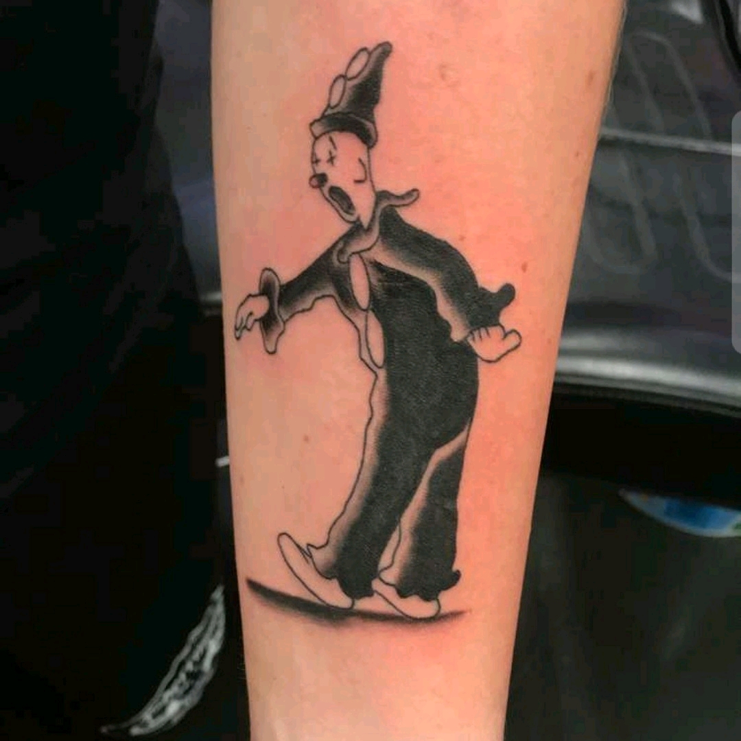 Tattoo uploaded by Jonathan Van Der Molen • Old school style Koko the Clown #bettyboop #koko #kokotheclown #minimal #cartoon #tattoo #forearm #Sincitytattoos #australia • Tattoodo Tattoo uploaded by Jonathan Van Der Molen • Old school style Koko the Clown #bettyboop #koko #kokotheclown #minimal #cartoon #tattoo #forearm #Sincitytattoos #australia • Tattoodo