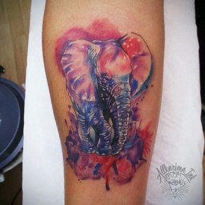 #tattoo #elephant #watercolortattoo #watercolor #allkarima