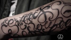 #中国 山羊刺青 成都制造 pc goat tattoo made in chengdu design by "pc" #blackandgreytattoo #blackandgrey #words #chicano #handwritting #letteringtattoo #lettering #script #scripttattoos 