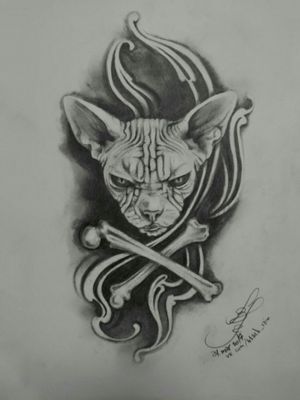 Sphinx cat #cat #sphinxcat #sphinx #ukrainianartist #odessatattoo #ukrainetattoo @blackraintattoo #tattoodesigns 
