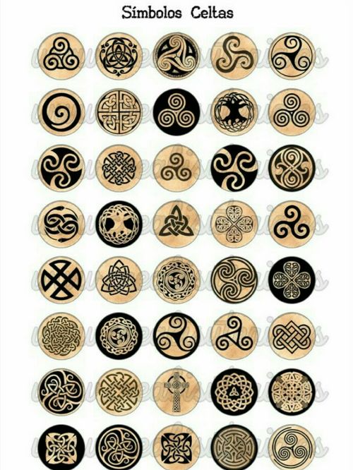Un extenso Celta  druidas símbolos sagrados 