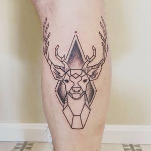 Deer tattoo by @Samfarfan #tattoo #tatuaje #tatted #ink #inked #deer #deertattoo #geometric #tattoolines #lineworktattoo #linework #dotwork #pointillism #blacktattooart #blacktattoo #Spain 
