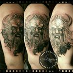 Viking tattoo #Odin #odintattoo #viking #vikingtattoo #realistic #radiantcolors #andreicioran #inkmaniatattoosalon
