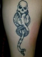 Harry Potter Dark Mark tattoo, my very first. #darkmark #harrypotter #deatheater 
