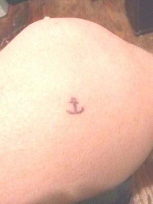 Stick and poke anchor I did at 17