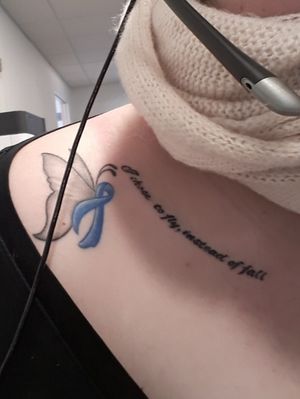 Child abuse survivor tattoo "I chose to fly, instead of fall"💪💪🦋🦋