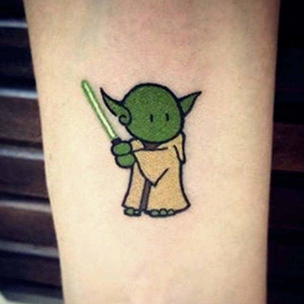 Small Simple Mens Yoda Inner Forearm Tattoo  Tattoo designs men Tattoos Star  wars tattoo