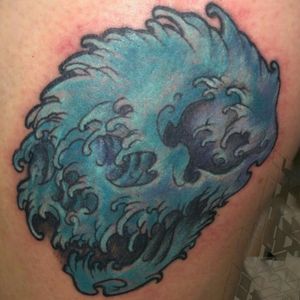 New bae #skulltattoo #tattoo #blue 