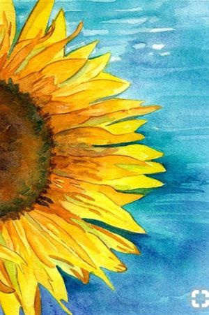 Painting #sunflower #watercolor #painting #drawing #color #water #favorite #flower #yellow #growth