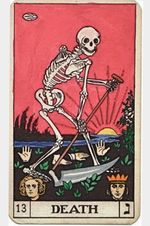 Death Tarot Card #color #skeleton #death #tarot #cards #mine #Resurrection #ending #beginning #fresh 