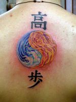 #YinYang #yingyang #yingyangtattoo #yingyan #fire #water #fireandwater #waves #roses #blue #red #calm #passion 