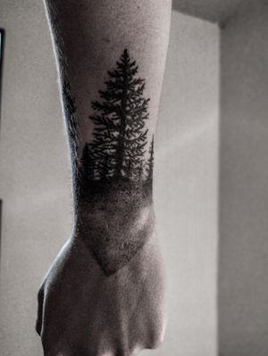 My tattoo, forest line down to 6 feet. By Deva Victrix Cheshire