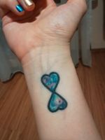 Infinity heart nebula, one year old #stars #nebula #cosmos #heart #infinity #infinite #color #oneyear 