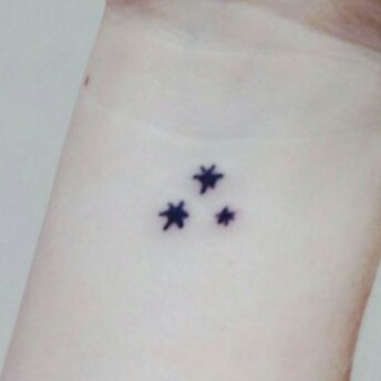 Tattoo uploaded by Melodie Hutchins • 3 little stars, like these. Hand-drawn by myself, my sister and my brother . • Tattoodo Tattoo uploaded by Melodie Hutchins • 3 little stars, like these. Hand-drawn by myself, my sister and my brother . • Tattoodo