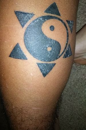 My first tattoo had to be tribal, I wanted to start off by pushing myself. And I've allways wanted a yinyang tattoo.