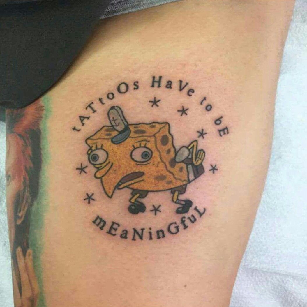 Best friend Doodlebob tattoo Spongebob Wrapped in Saniderm Done by Kira  Knowlton at White Lodge Tattoo  Friend tattoos Friendship tattoos  Tattoos