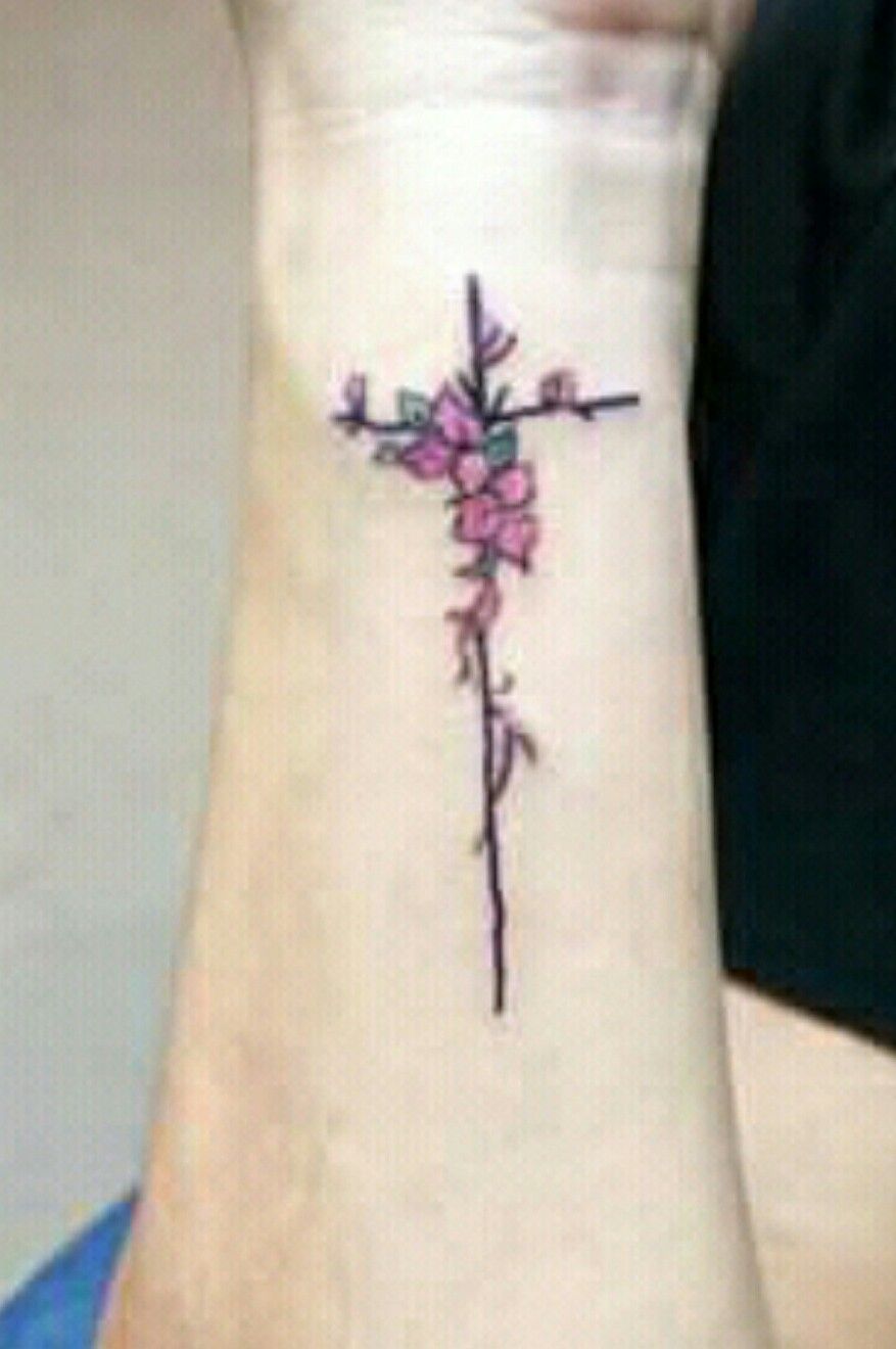 Tattoo uploaded by Templo Chimalli • Flowers on cross. Cruz con flores •  Tattoodo