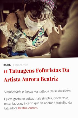 O adoravel perfil que Isadora escreveu... 👇😉https://www.tattoodo.com/a/2017/12/11-tatuagens-fofuristas-da-artista-aurora-beatriz/#shareUserId=630557