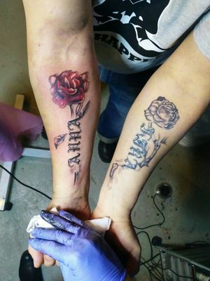 #nametattoo #names# pion #flowertattoo #roses #colortattoo #inkflowers #love #tattoodesign #odessatattoo 
