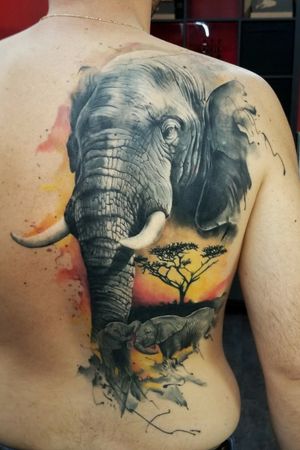 #elephant #watercolortattoo #watercolortattoos #watercolor #elephanttattoo #elephantwatercolor