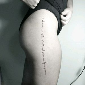#tattoo #lettering #fineline #ink #Black #finetattoo #girltattoo #legtattoo #oneline