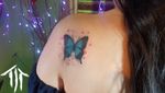 Mariposa en acuarela !! Realizada algún día de estos! 🐅📷✏️🦋 #inked #ink #tattooartist #butterflytattoo #butterfly #tattoos #tigertattoos #eternalinks #work 