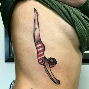 Diver! #divertattoo #tat #traditionaltattoo #TraditionalArtist #traditionalart #inkedgirl #inkedup #tattooart #Tattoodo #tattooaddict #traditionaltattoos #tattoooftheday 