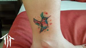 Algo realizado en estos días!! 🐅✏️📷🐦 Colibrí realizado en acuarela!#ink #inked #inkedgirl #tattooartist #colibriTattoo #colibri #acuarelatattoo  