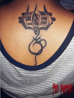 Trishol & Om tattoo @Prameshbbarma 