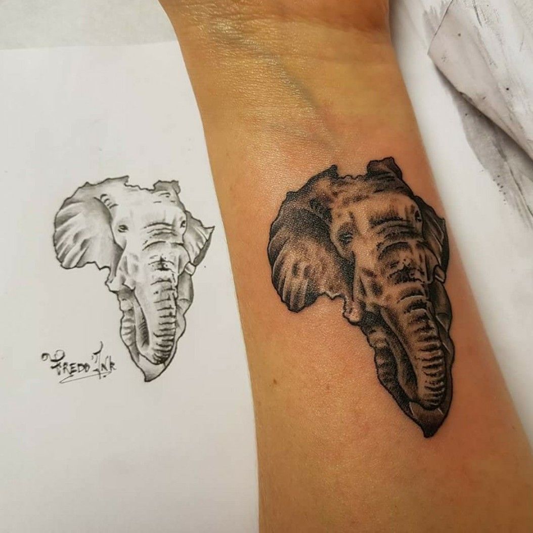 Tattoo uploaded by Freddy • #elephants #elephanttattoo #Africa #Black •  Tattoodo