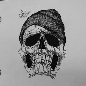 #blackandwhite #skull #bone #mywork #ideiatattoo 