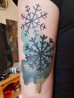 #snowflakes#winterkid#tattoolove#blue#green#coldcolors#birthdaypresent#frommetome 