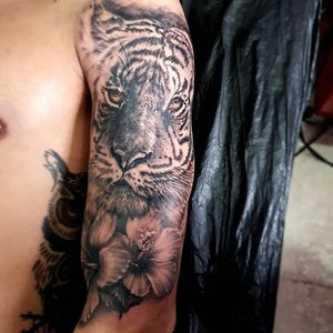 Tiger tattoo   #tattoo #tattooed #realistic #ink #inked #besttattoos #instatattoo #tattolife #tattooenergy #tattooartist #tattoooftheday #tattooing #blackandgrey #thebestbngtattooartists #thebesttattooartists #thebestspaintattooartists #bnginksociety #supprtgoodtattooers #thespaintattoobible #skinartmag #flower #tigertattoo #realistictattoo #skinartmagazine #darkartists #photooftheday #malagatattoo #tiger #twinstattoo 