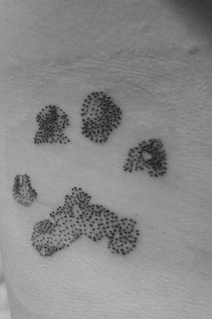 My dog of 11 years paw print #dog #pawprint #dotwork 