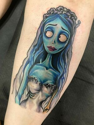 Corpse bride. 🤘#corpsebride #corpse #color #characters #albuquerque #newmexicoartist #foxinx #angelafoxinx #tatted #tattoolife 