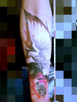 #photorealism  #photorealistictattoos #dove #grenade #hollywoodundead 