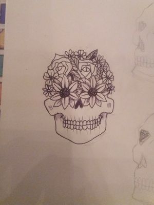 Skull flower i designed for a friend:)