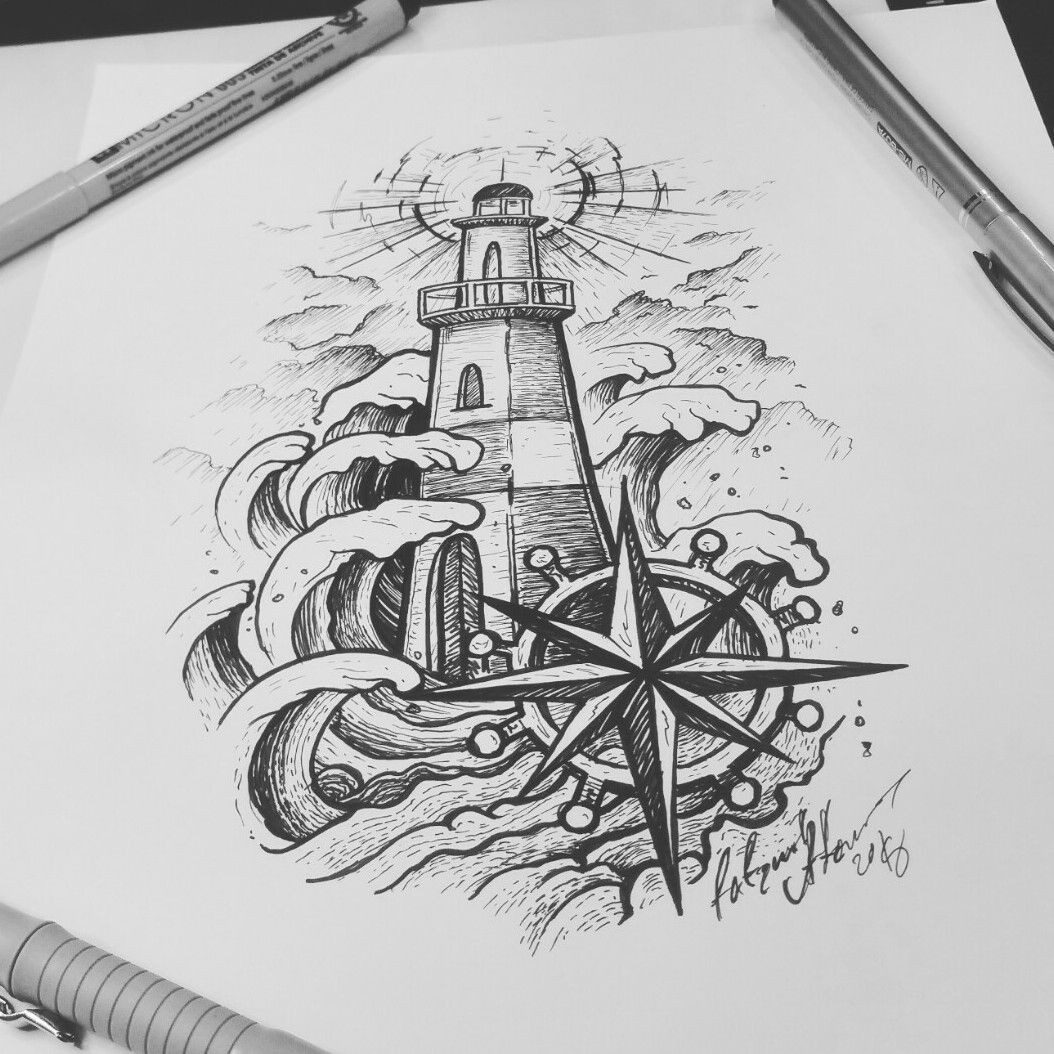 Lighthouse design available as a full colour