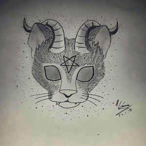 Meu gato endiabrado #desenhos #drawings #designs #tattoodesigns