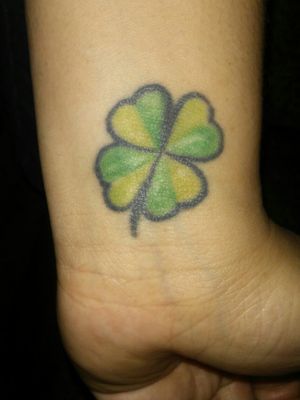Lil four leaf clover I got done for St. Patrick's Day 2014 at a shop in my hometown. 
