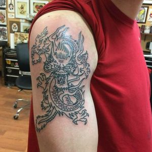 My Dragon outline when I get it colored I will post it