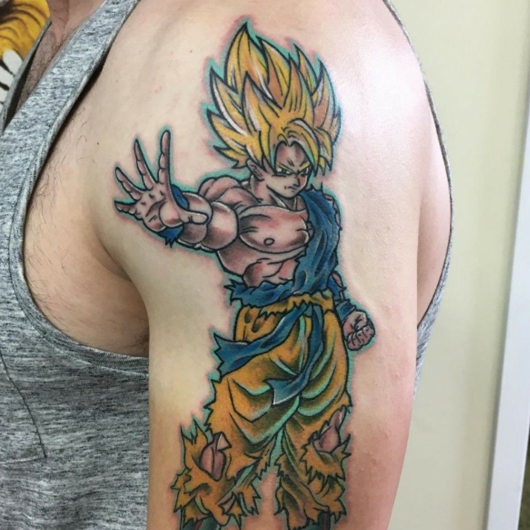 Goku Tattoo by Troy Slack  Tattoo Insider
