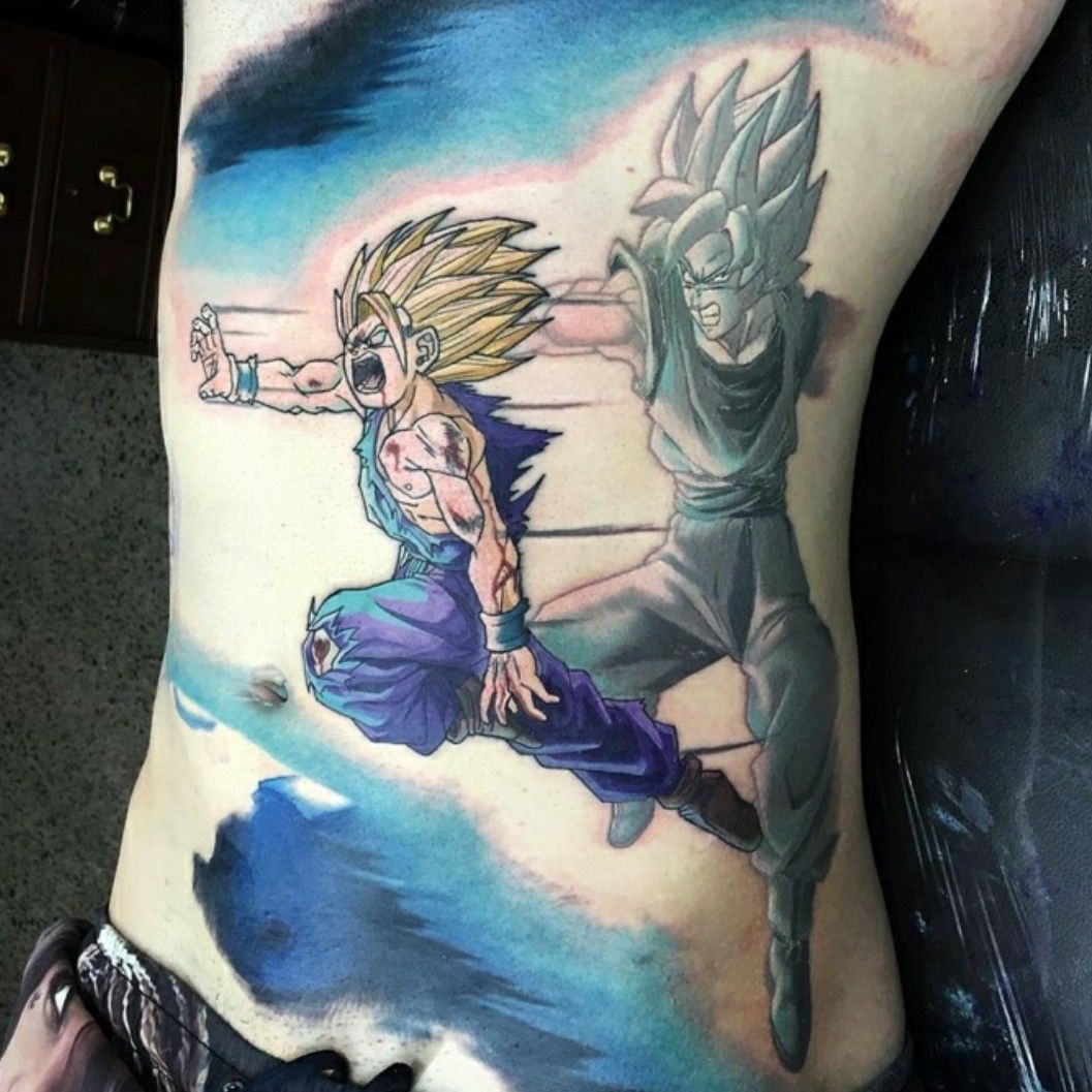 Father  Son Kamehameha  Amazing work by my inkslingerart   Father  and son Kamehameha Anime tattoos