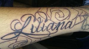 Free hand letters n roses just did 