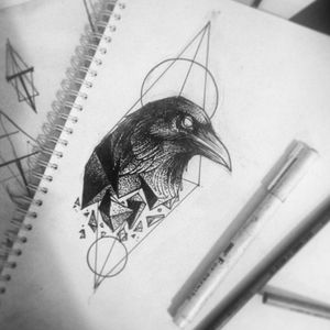 Sketch Tatto Raven