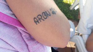 Aron 😙#tattoodog #namedog #cane