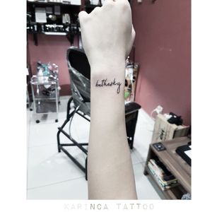 "be the sky" ☁Instagram: @karincatattoo #sky #script #writing #lettering #small #minimal #little #tiny #arm #tattoo #tattoos #tattoodesign #tattooartist #tattooer #tattoostudio #tattoolove #tattooart #istanbul #turkey #dövme #dövmeci #design #girl #woman 